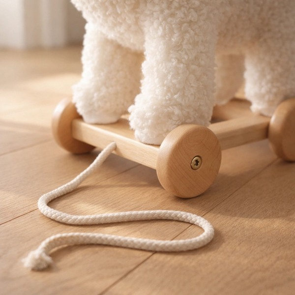 Soft plush pull along toys