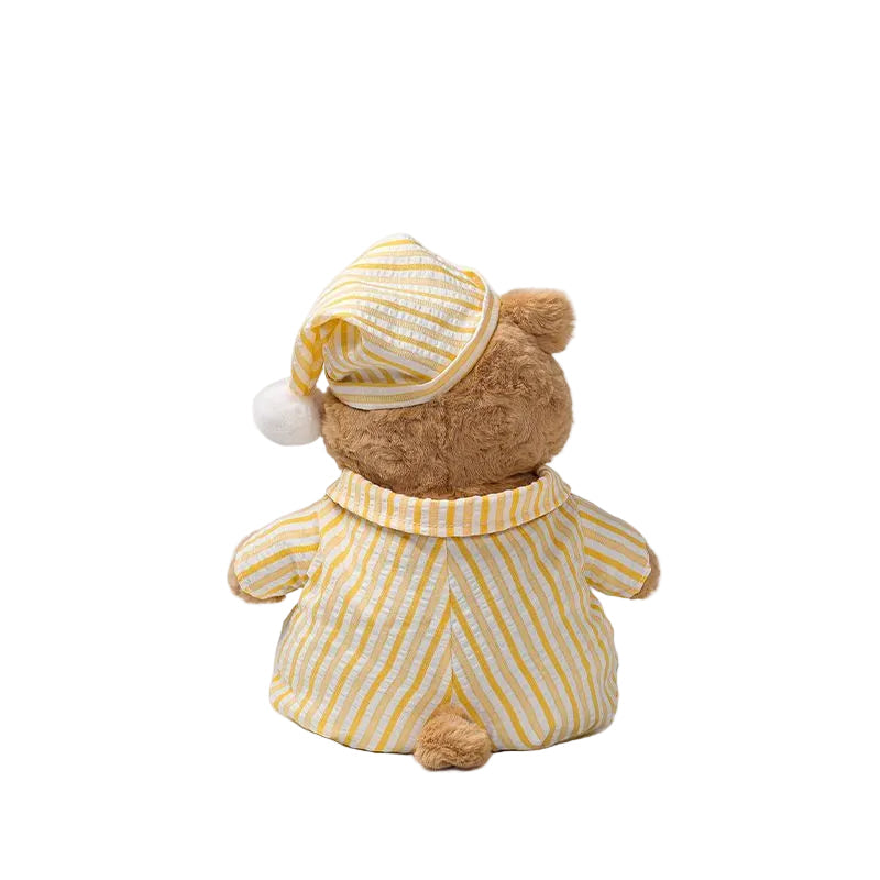Pajama Teddy Bear Plush Toy, Soft Stuffed Bear in Striped Sleepwear & Cap, 25 cm, shown with the full range