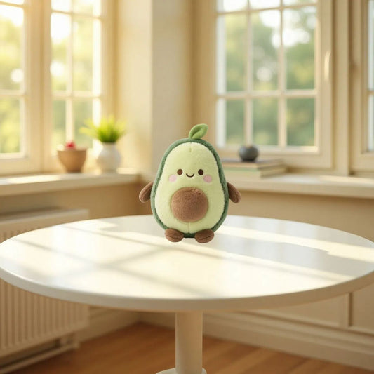 Avocado Plush Toy, Soft Stuffed Animal Doll for Kids & Adults, side view