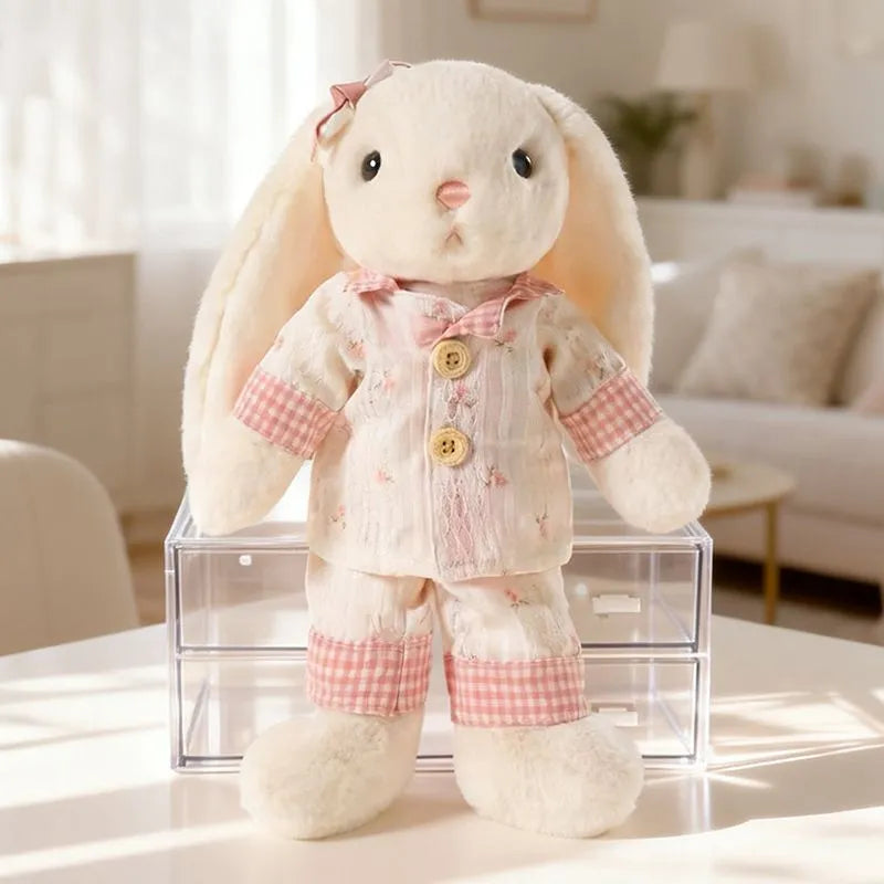 Dressed Rabbit Doll, Six Characters, 30 cm and 45 cm, Ages 6+, shown with the full range