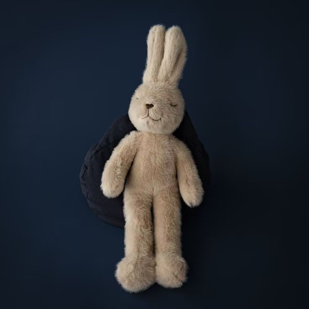 Long Eared Rabbit Soft Toy, Camel Plush Bunny, 34 cm, Ages 6+, side view