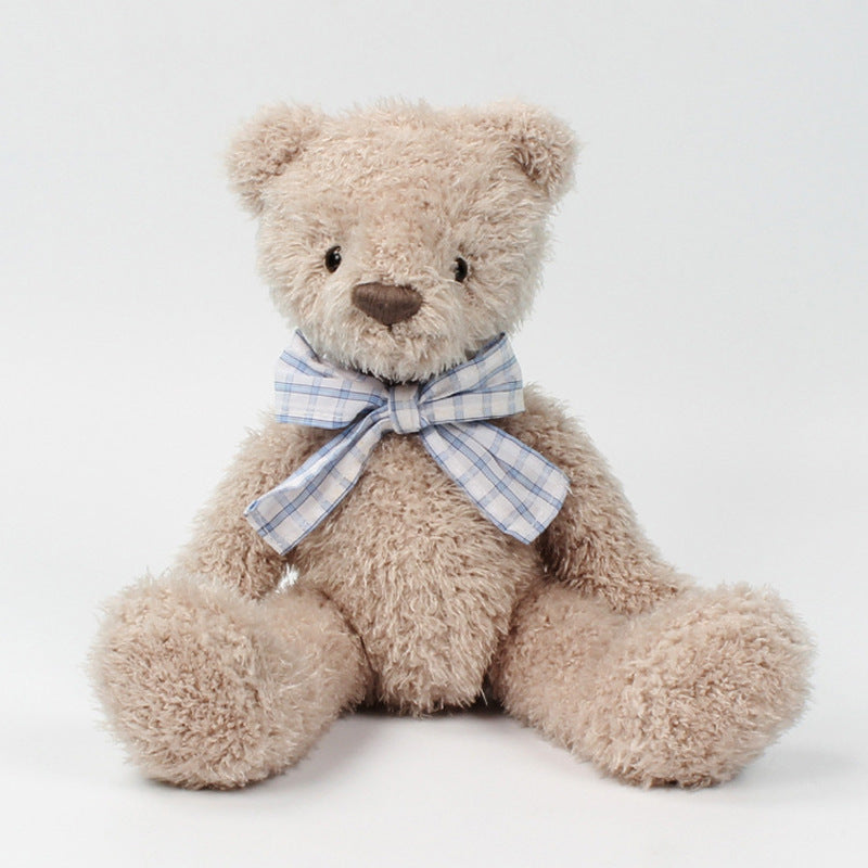 Brown gentleman bear plush toy with bow tie, 30cm