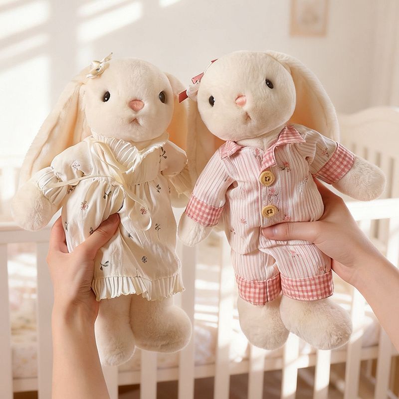 Dressed Rabbit Doll, Six Characters, 30 cm and 45 cm, Ages 6+, styled with props