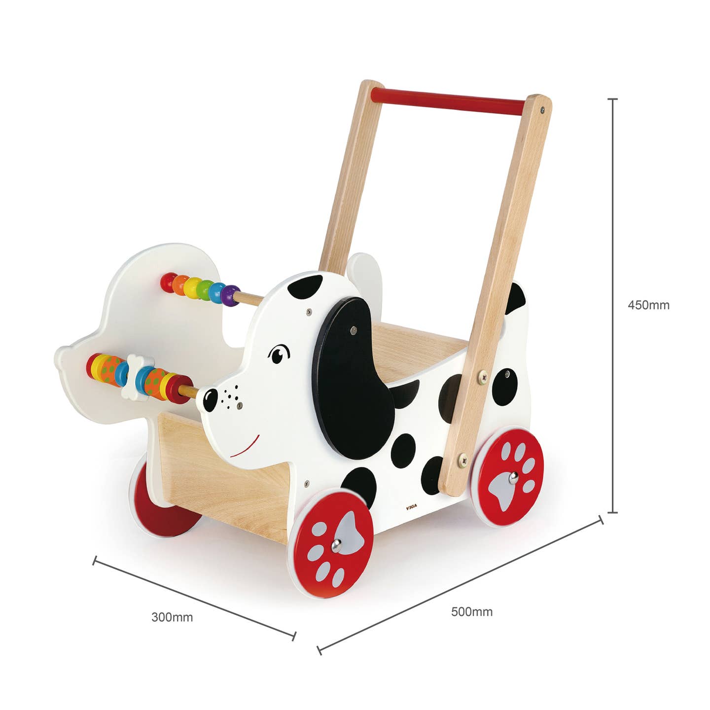 Baby Walker — Dalmatian Dog | Wooden Activity Walker |
